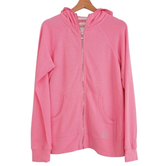 VICTORIA’S SECRET Embellished Angel Wings Pink Zip Up Hoodie Size L - Picture 2 of 8